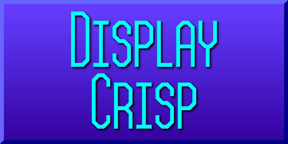 Display Crisp font