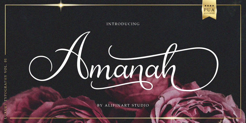 Amanah Script font