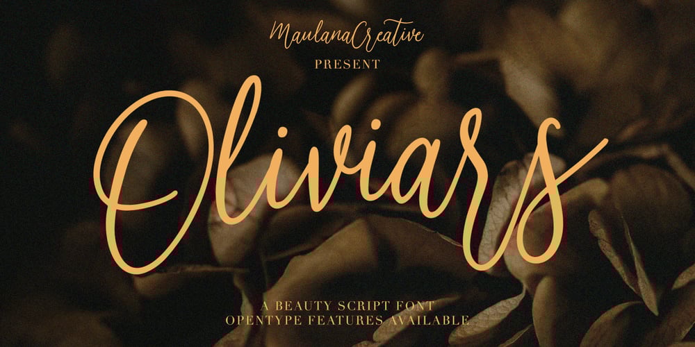 Oliviars script font