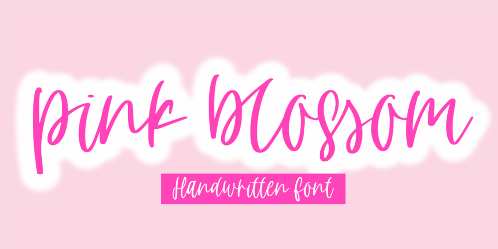 Pink blossom font