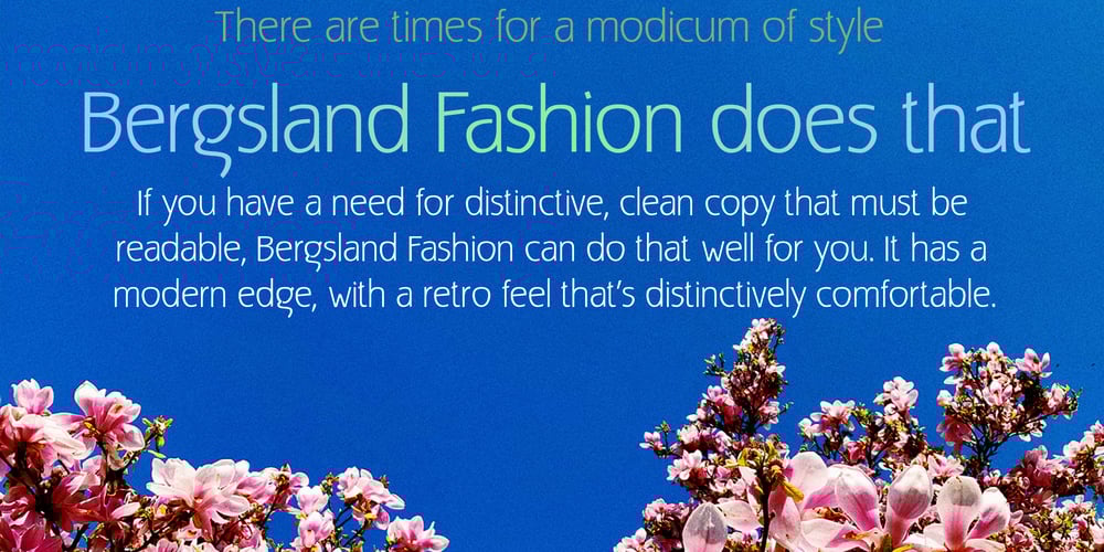 Bergsland Fashion font