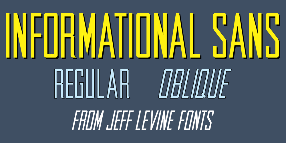 Informational Sans JNL font