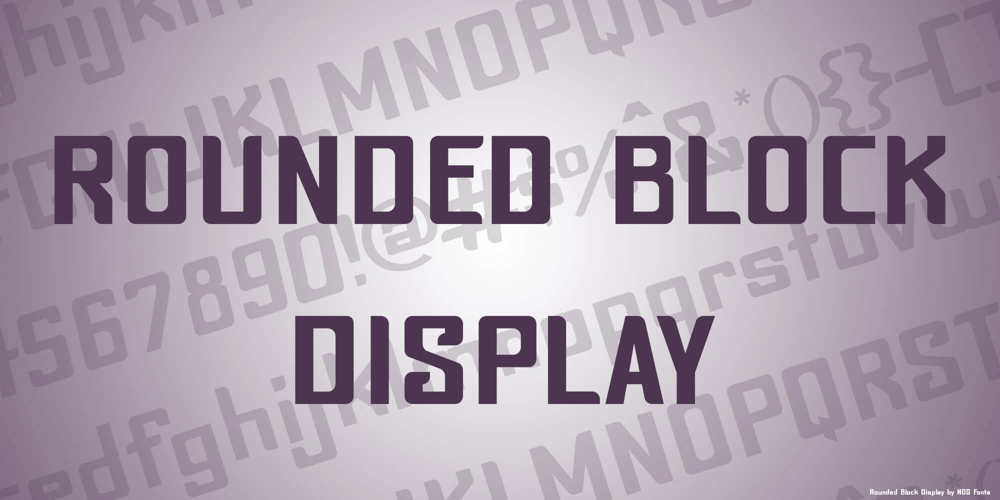 Rounded Block Display font