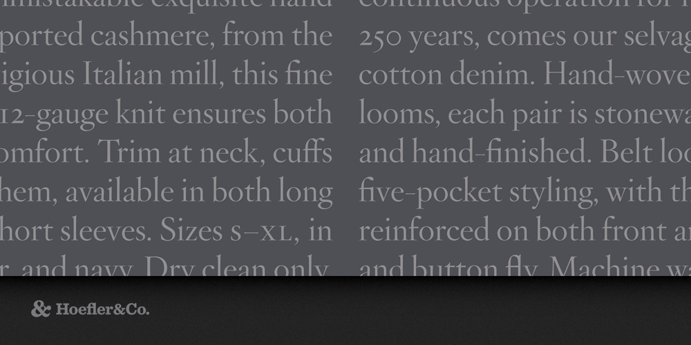 Hoefler Titling font