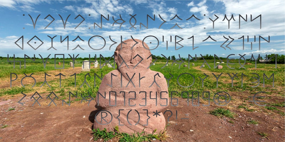 Ongunkan Old Turkic Yenisei font