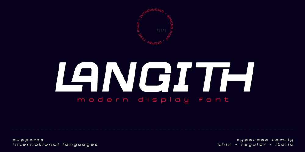 Langith font