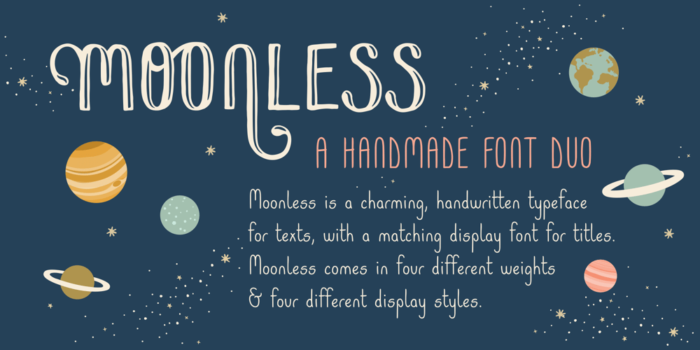 Moonless font