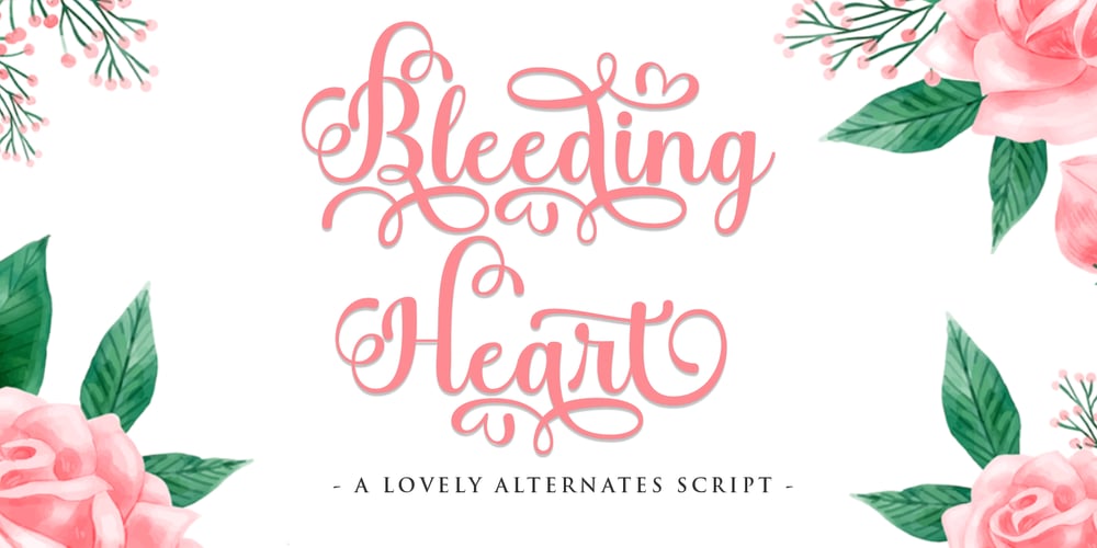 Bleeding Heart font