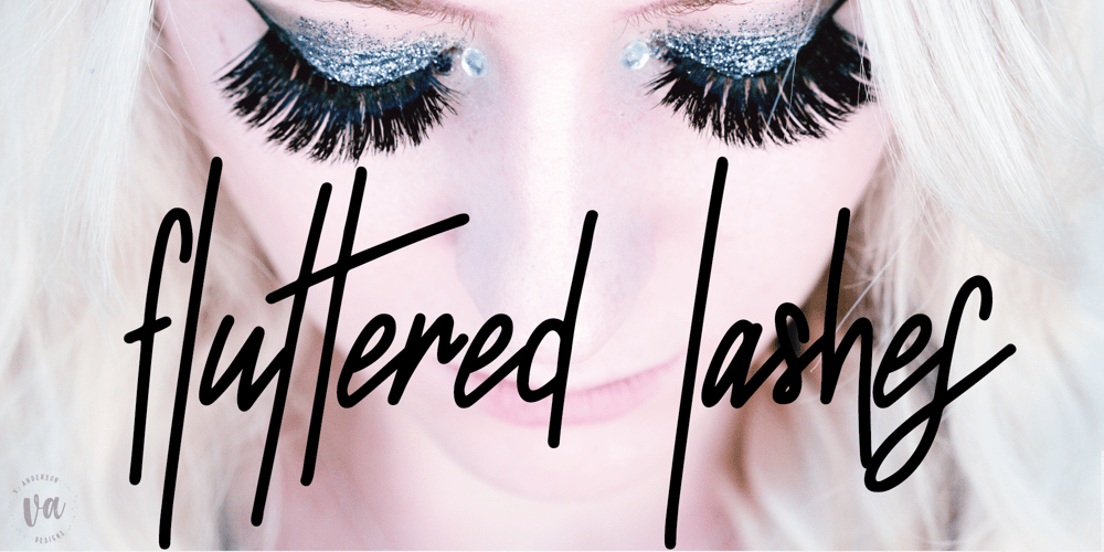 VA Fluttered Lashes font