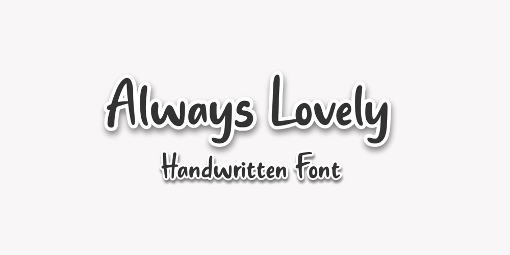 Always Lovely font
