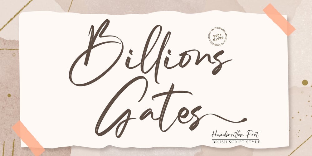 Billions Gates font