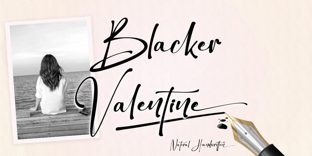 Blacker Valentine font