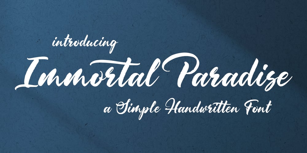 Immortal Paradise font
