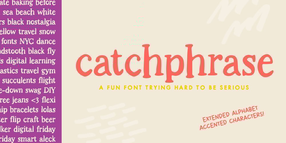 Catchphrase font