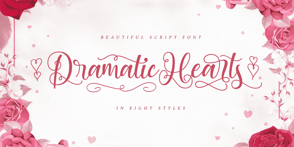 Dramatic Hearts font
