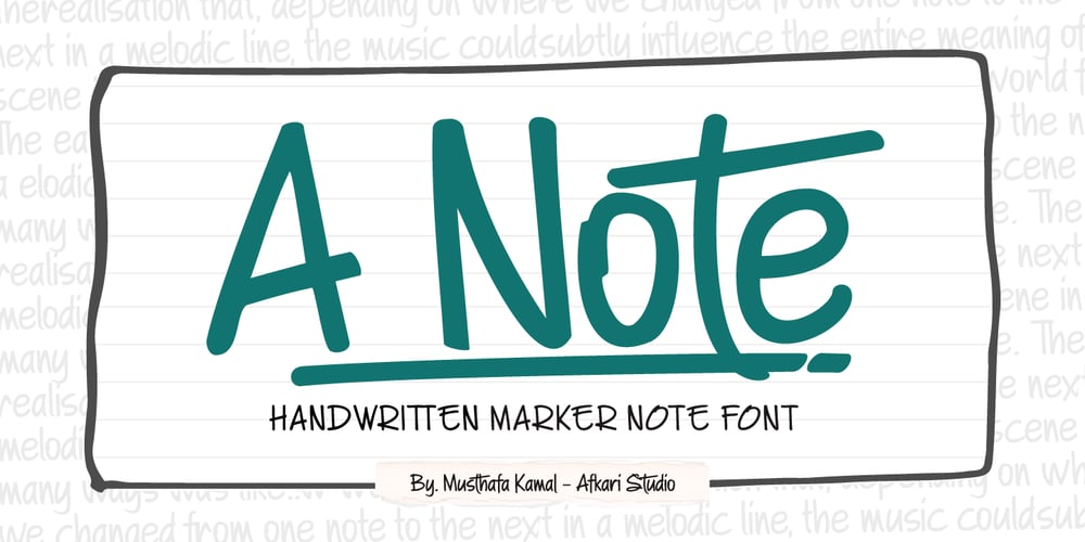 A Note font