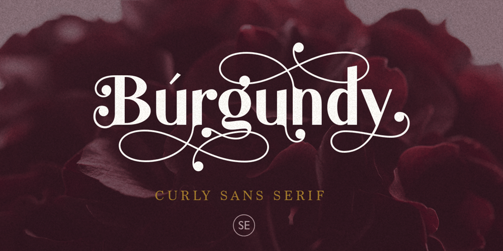 Burgundy font