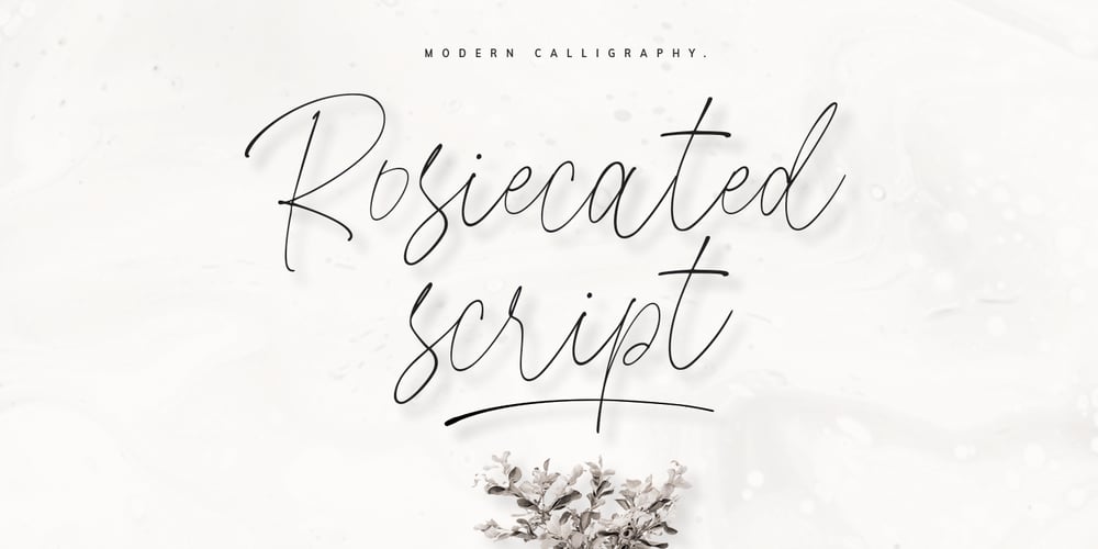 Rosiecated font