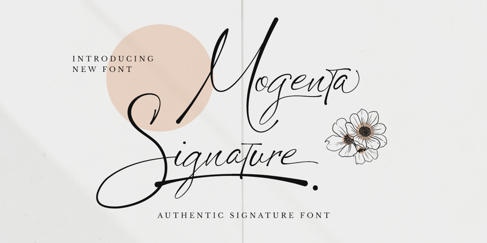 Mogenta Signature font