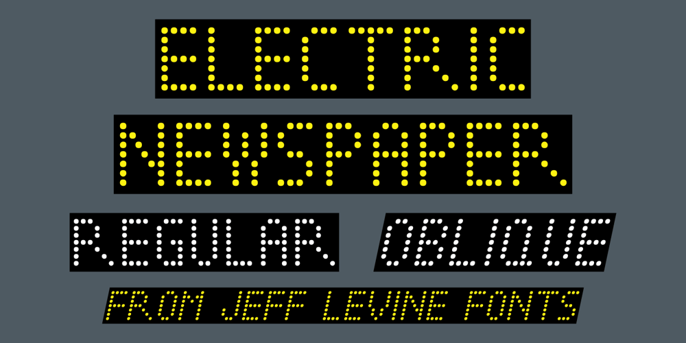 Electric Newspaper JNL font