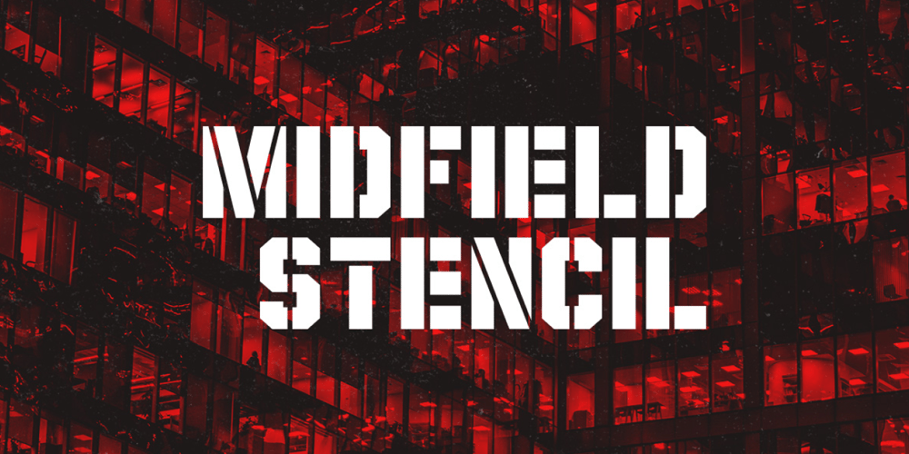 Midfield Stencil font