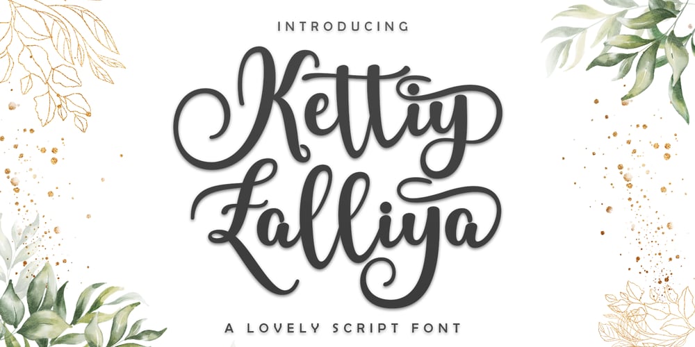Kettiy Zalliya Script font