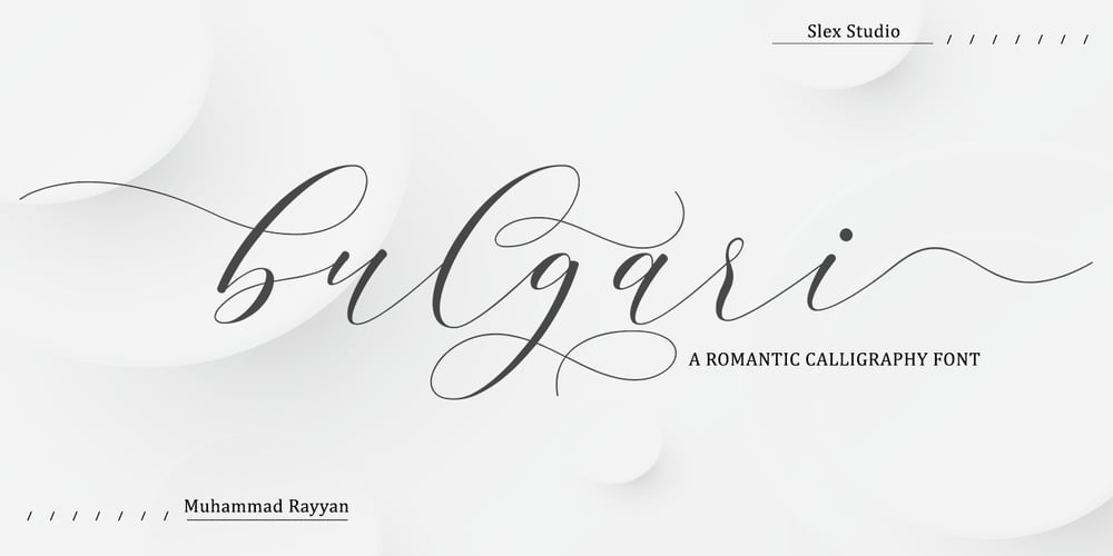Bulgari font