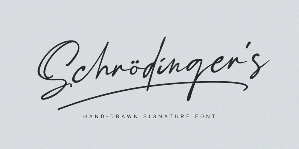 Schrodingers Signature font