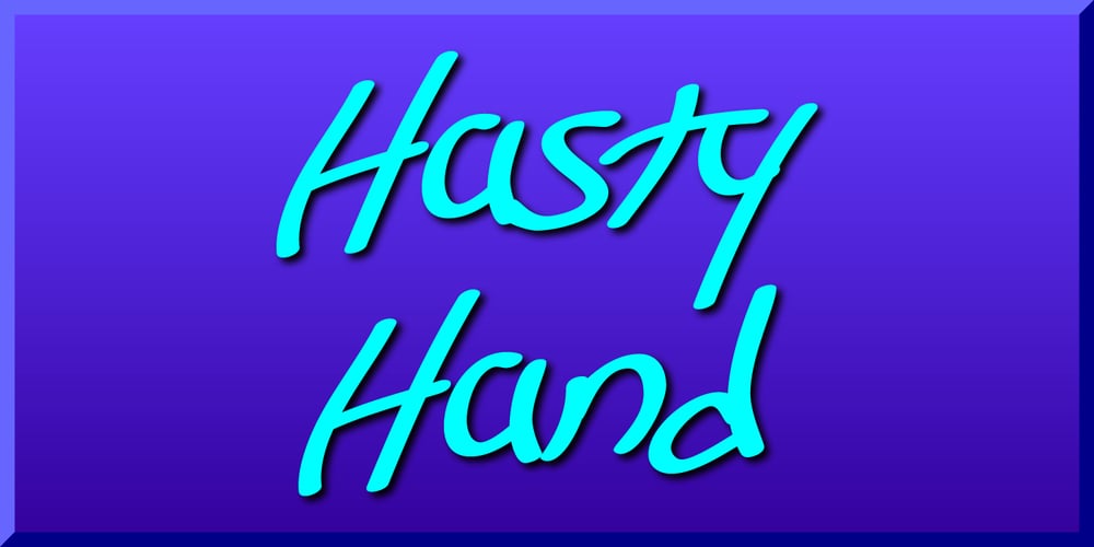 Hasty Hand font