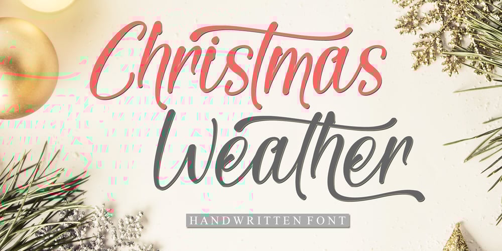 Christmas Weather font