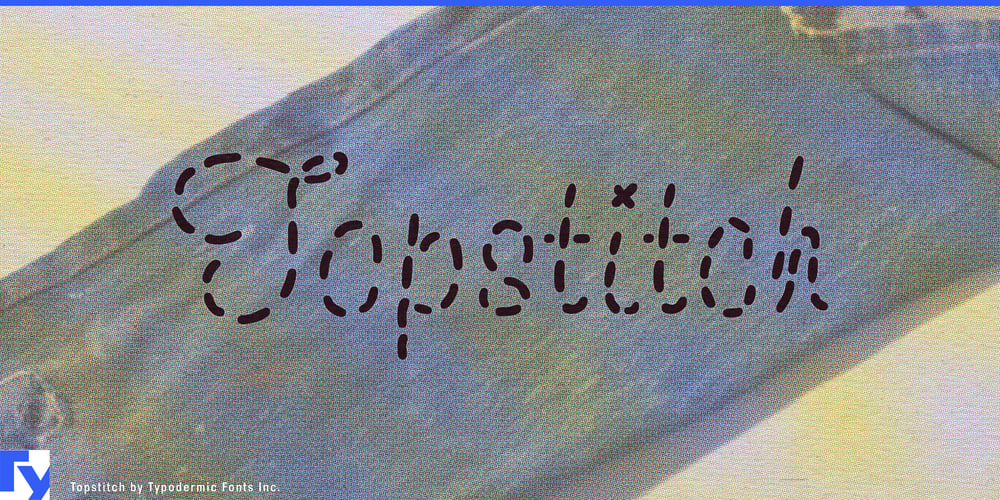 Topstitch font