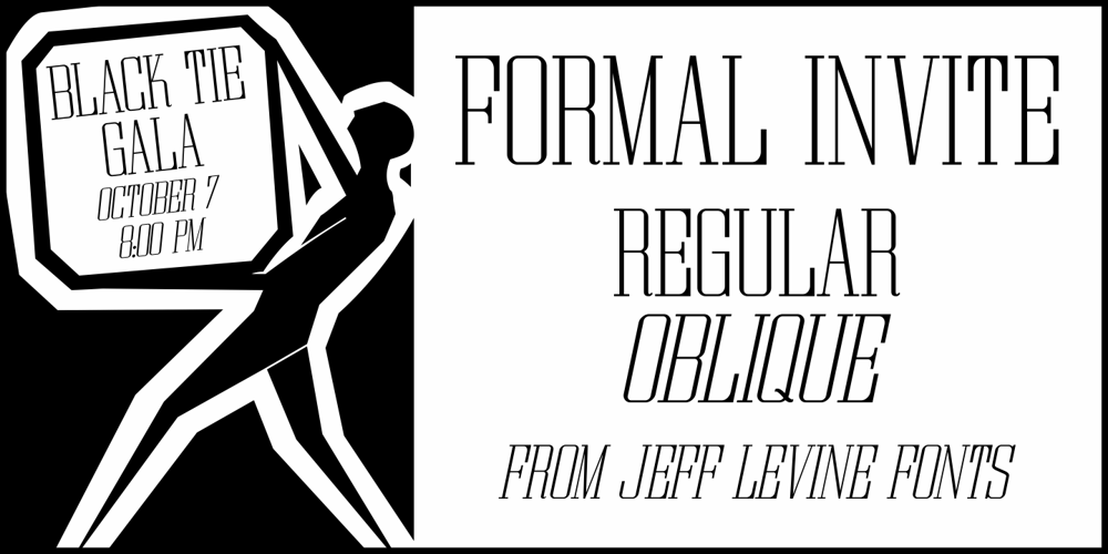 Formal Invite JNL font