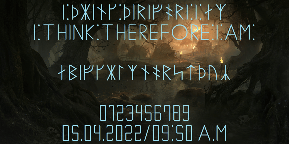 Ongunkan Younger Futhark font
