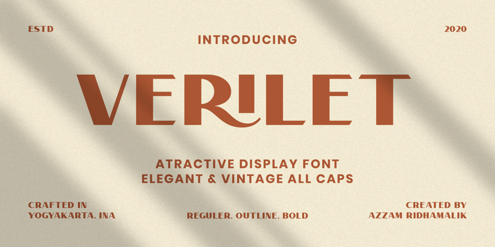 Verilet font