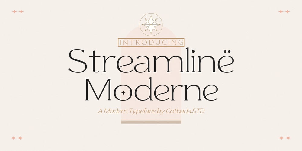 Streamline Moderne font