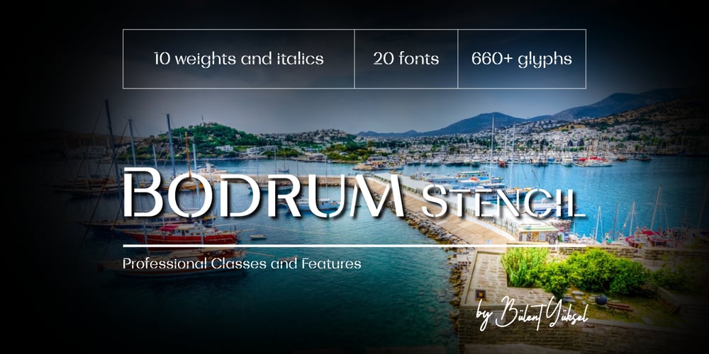 Bodrum Stencil font