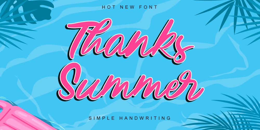 Thanks Summer font