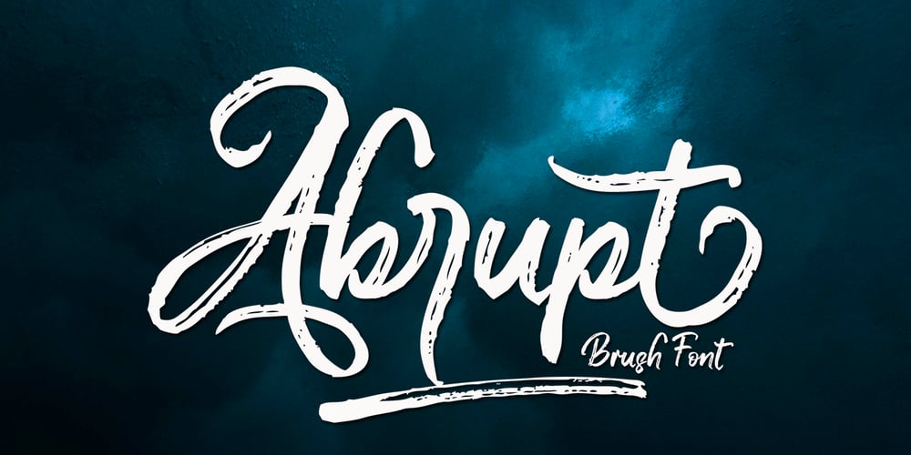 Abrupt font