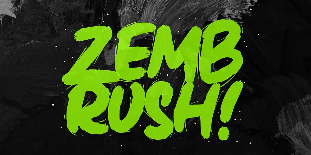 Zembrush font