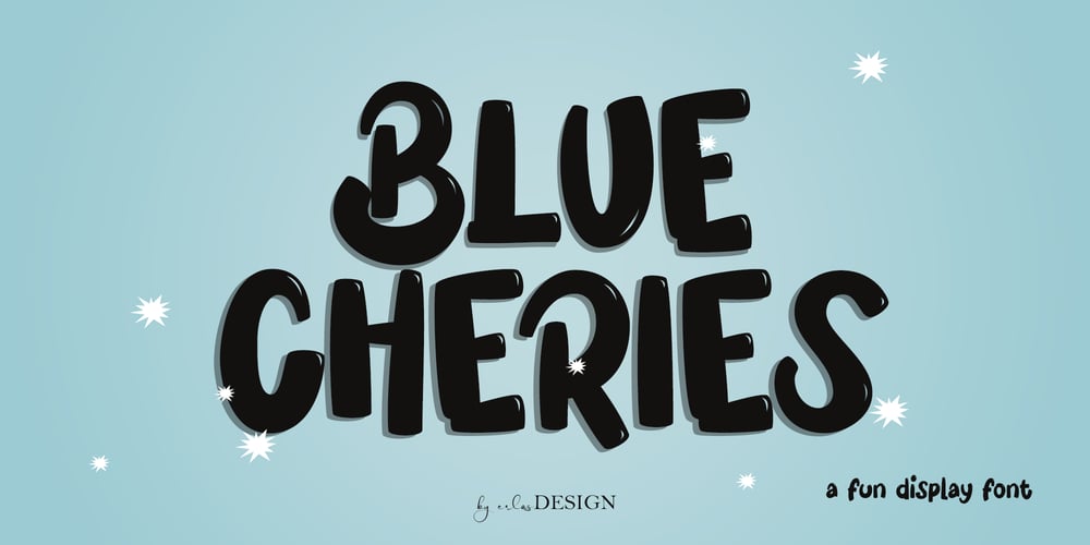 Blue Cheries font