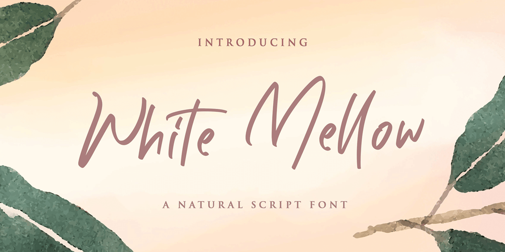 White Mellow font