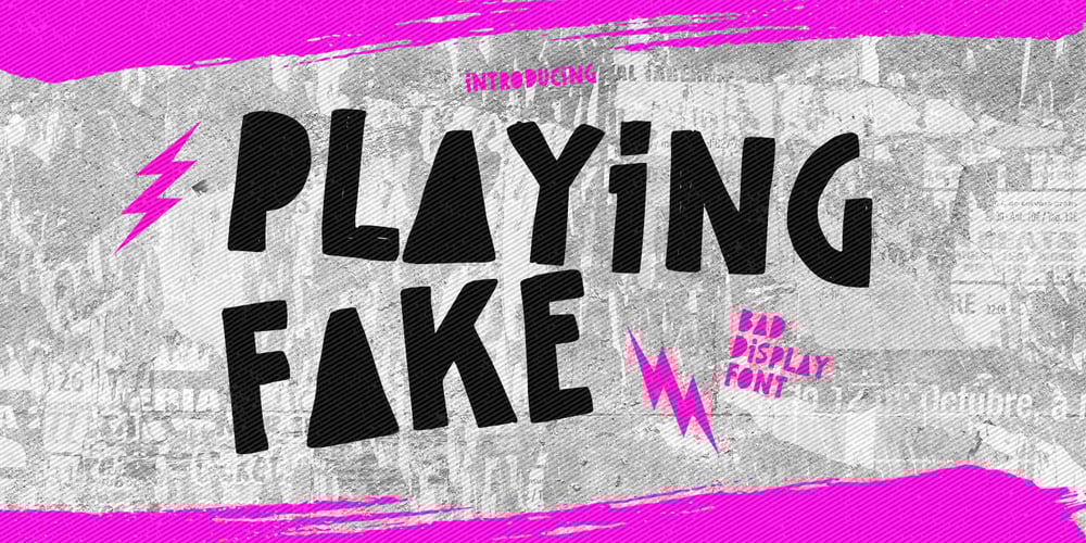 Playing Fake font