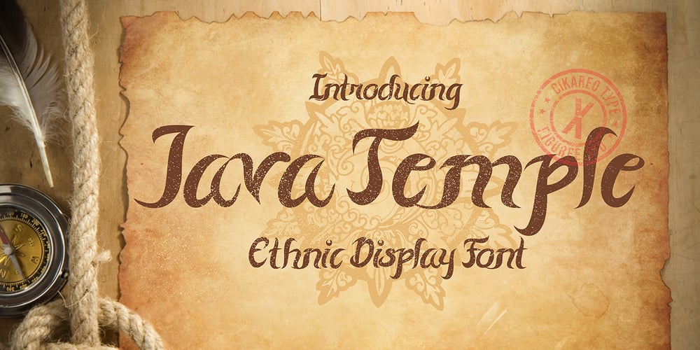 Java Temple font