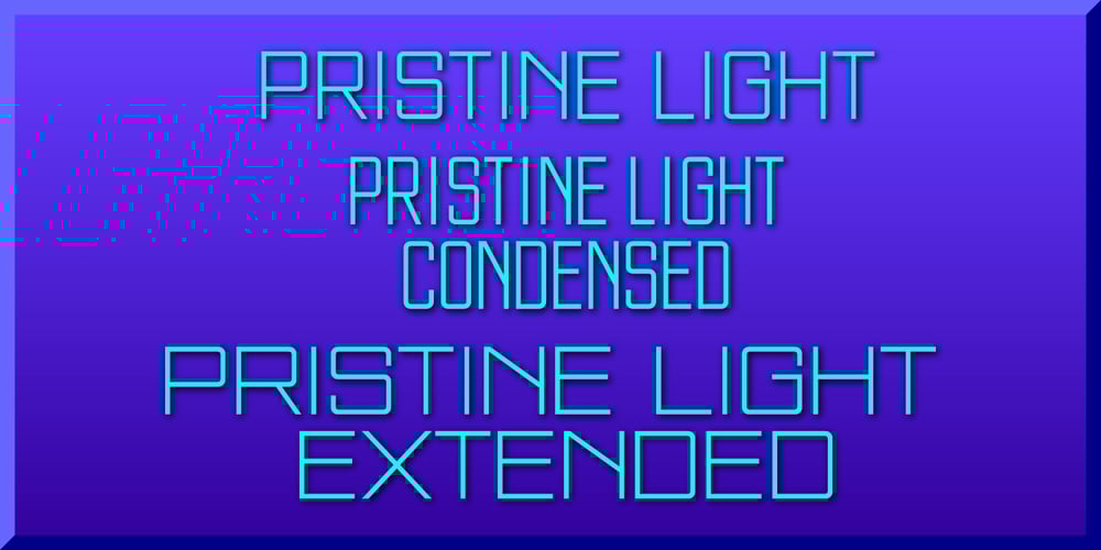 Pristine Light font