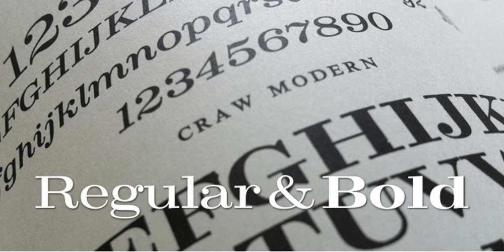 Craw Modern font