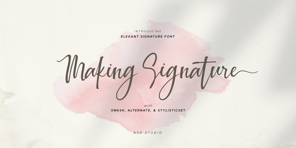 Making Signature font
