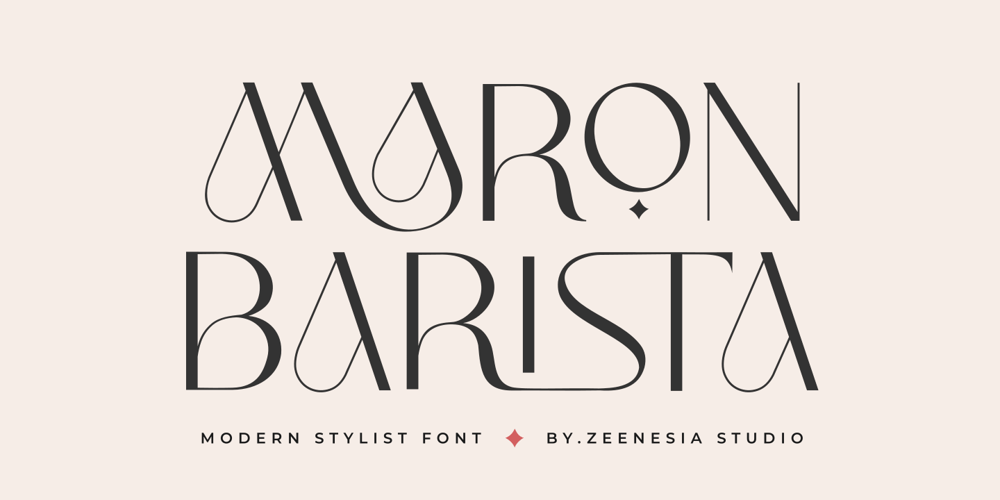 Maron Barista font