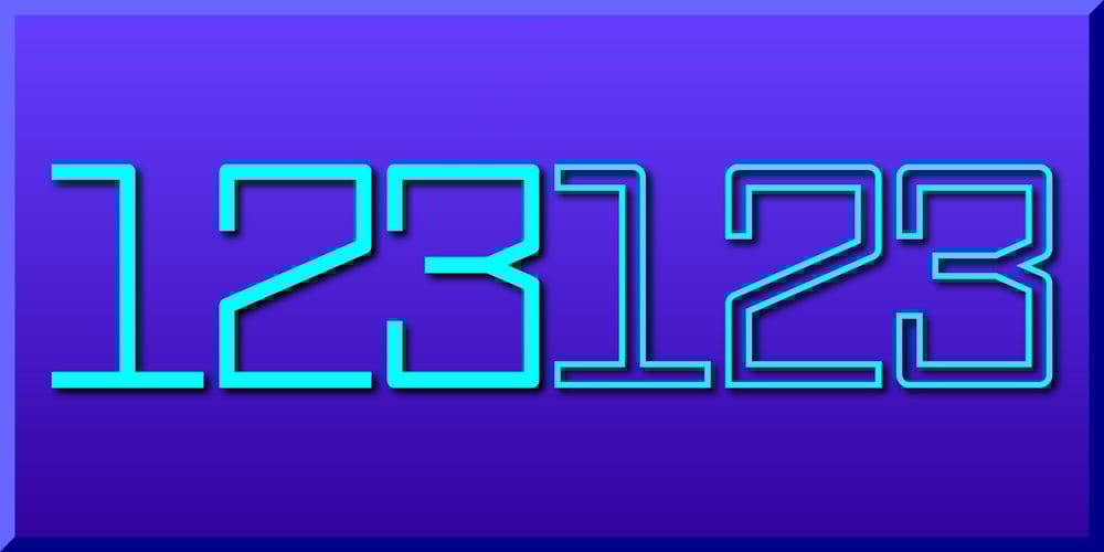Display Digits Seven font
