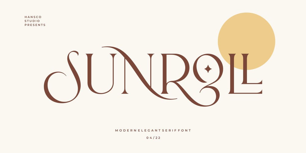 Sunroll font