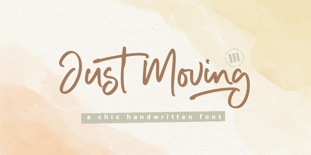 Just Moving font